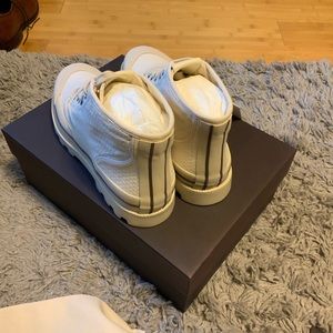 New Valentino white lace up boot